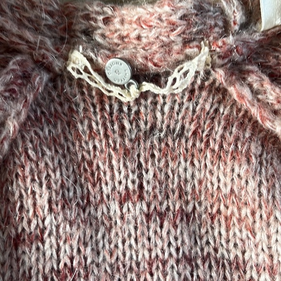 Knitted and Knotted Anthropologie Cody Ombre Peplum Cardigan Sweater Mohair XS - Picture 2 of 5